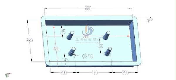 水沟盖板塑料模板模具效果图 (2)